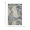 Homeroots 7 x 10 ft. Gray & Blue Leaves Indoor & Outdoor Area Rug 384874 - alternate 5